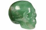 Realistic, Polished Green Aventurine Skull #116447-1